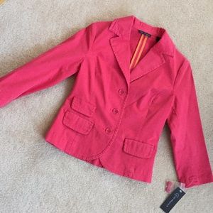 NWT unlined easy-care cotton blend blazer